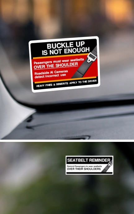 seat belt safety stickers